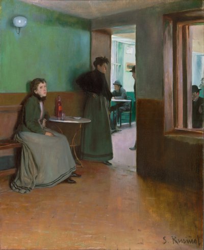 Interior de un café de Santiago Rusiñol